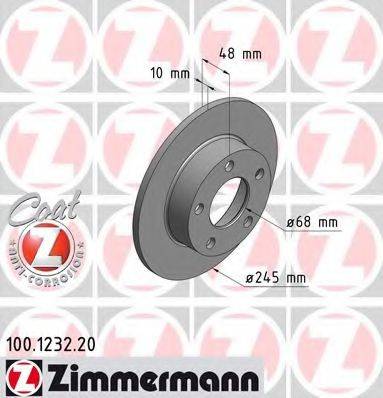 ZIMMERMANN 100123220 гальмівний диск