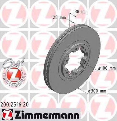 ZIMMERMANN 200251620 гальмівний диск