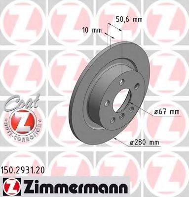 ZIMMERMANN 150293120 гальмівний диск