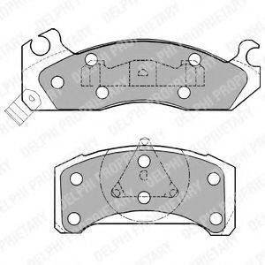DELPHI LP1260 Комплект гальмівних колодок, дискове гальмо