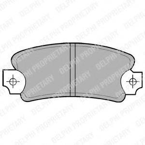 DELPHI LP146 Комплект гальмівних колодок, дискове гальмо