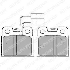 DELPHI LP484 Комплект гальмівних колодок, дискове гальмо