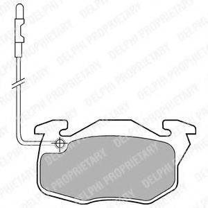 DELPHI LP490 Комплект гальмівних колодок, дискове гальмо