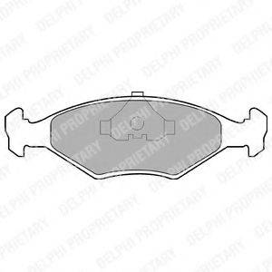 DELPHI LP677 Комплект гальмівних колодок, дискове гальмо