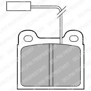 DELPHI LP711 Комплект гальмівних колодок, дискове гальмо