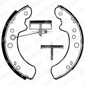 DELPHI LS1313 Комплект гальмівних колодок
