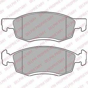 DELPHI LP2137 Комплект гальмівних колодок, дискове гальмо