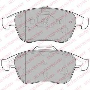 DELPHI LP2181 Комплект гальмівних колодок, дискове гальмо
