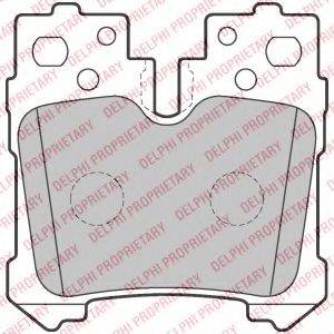 DELPHI LP2214 Комплект гальмівних колодок, дискове гальмо