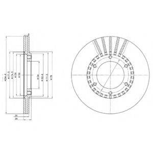 DELPHI BG2365 гальмівний диск