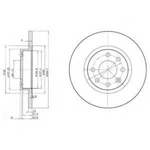 DELPHI BG2496 гальмівний диск