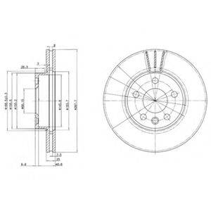 DELPHI BG3025 гальмівний диск