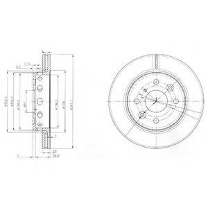 DELPHI BG3074 гальмівний диск