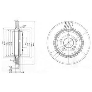 DELPHI BG3726 гальмівний диск