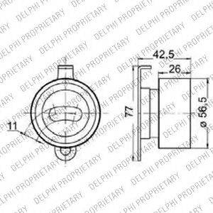 DELPHI KDB239 Комплект ременя ГРМ