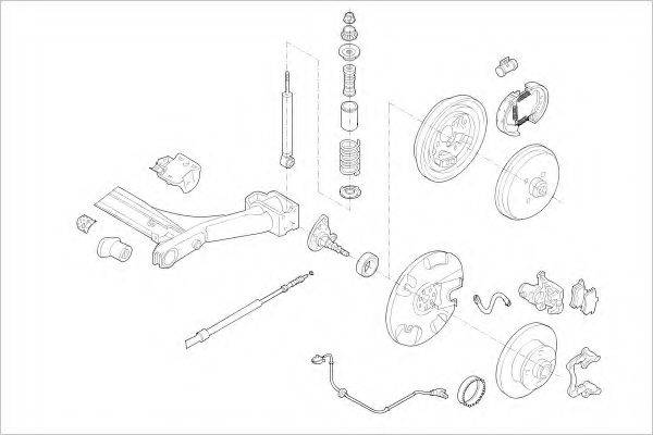 DELPHI VW01872R Підвіска колеса