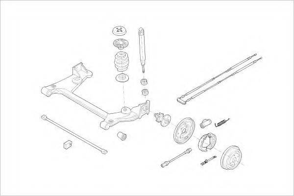 DELPHI OPEL03878R Підвіска колеса