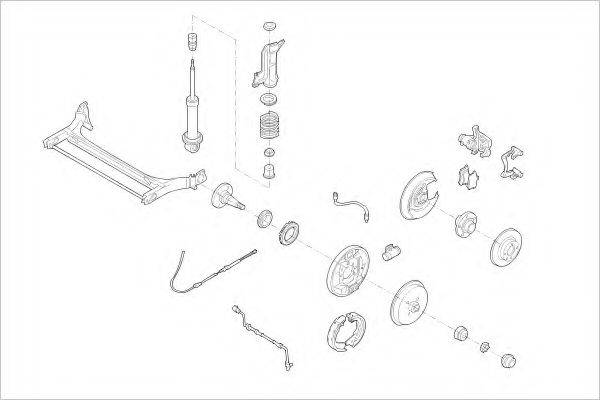 DELPHI AUDI04668R Підвіска колеса