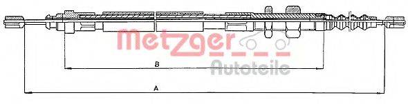 METZGER 104682 Трос, стоянкова гальмівна система