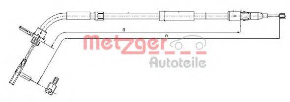 METZGER 109334 Трос, стоянкова гальмівна система