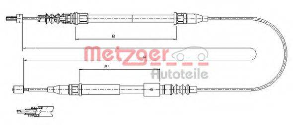 METZGER 115769 Трос, стоянкова гальмівна система