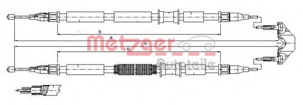 METZGER 115862 Трос, стоянкова гальмівна система