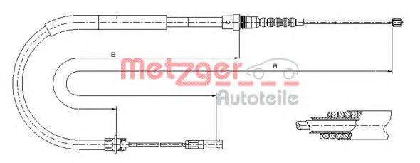 METZGER 116026 Трос, стоянкова гальмівна система