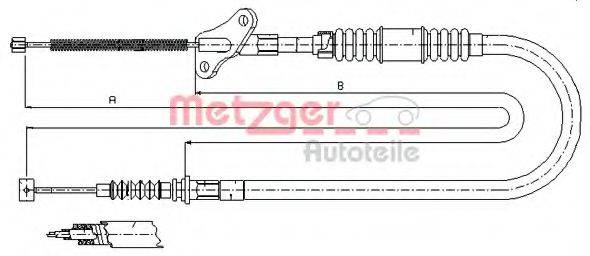 METZGER 172720 Трос, стоянкова гальмівна система