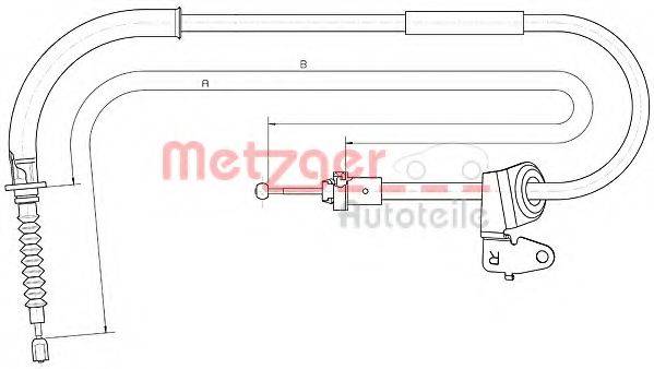 METZGER 104306 Трос, стоянкова гальмівна система