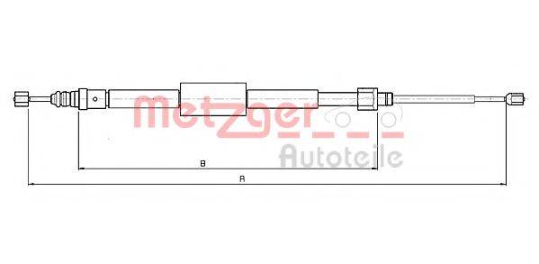 METZGER 106689 Трос, стоянкова гальмівна система