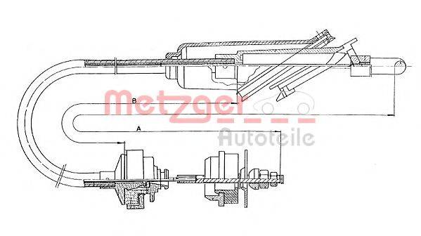 METZGER 112251 Трос, управління зчепленням