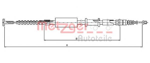 METZGER 165120 Трос, стоянкова гальмівна система