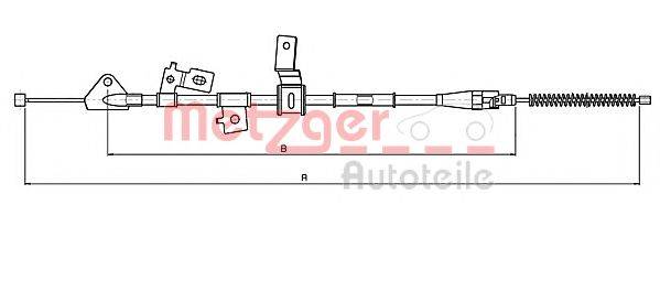 METZGER 175070 Трос, стоянкова гальмівна система