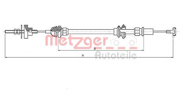 METZGER 19208E Трос, управління зчепленням