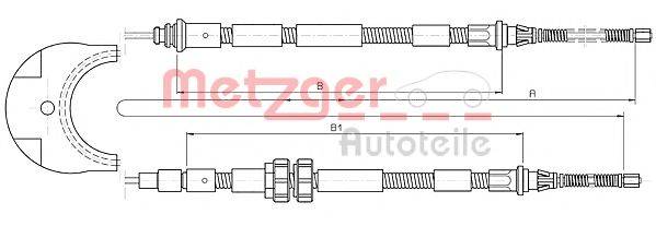 METZGER 105354 Трос, стоянкова гальмівна система