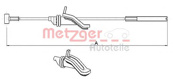 METZGER 105363 Трос, стоянкова гальмівна система