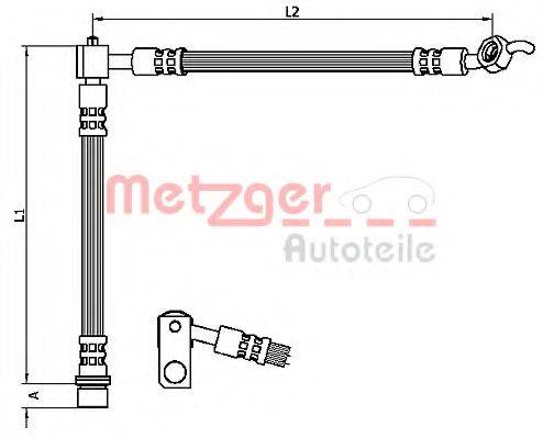 METZGER 4110103 Гальмівний шланг