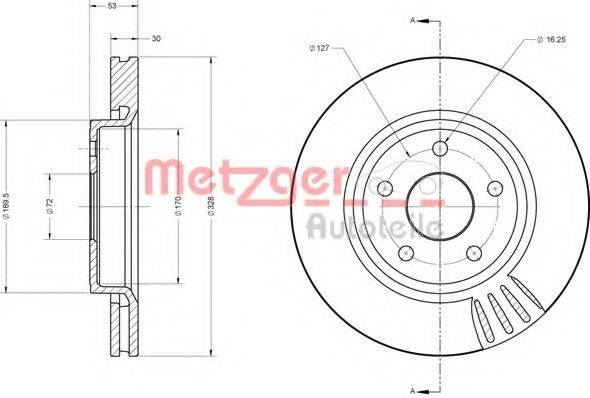 METZGER 6110086 гальмівний диск