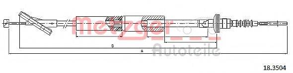 METZGER 183504 Трос, управління зчепленням