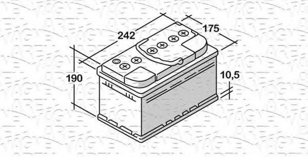 MAGNETI MARELLI 068062064010 Стартерна акумуляторна батарея; Стартерна акумуляторна батарея