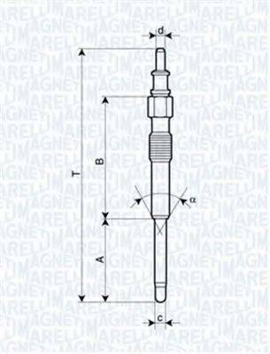 MAGNETI MARELLI 062900042304 Свічка розжарювання