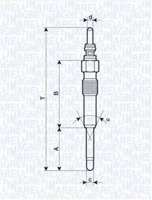 MAGNETI MARELLI 062900085304 Свічка розжарювання