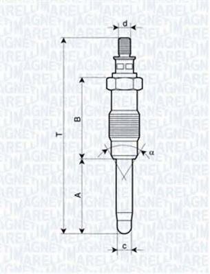 MAGNETI MARELLI 061830166304 Свічка розжарювання