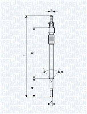 MAGNETI MARELLI 062900022304 Свічка розжарювання