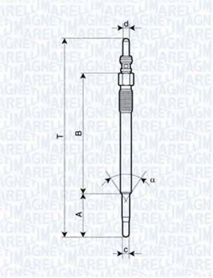 MAGNETI MARELLI 062900048304 Свічка розжарювання