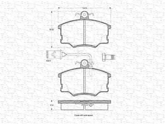 MAGNETI MARELLI 363702160226 Комплект гальмівних колодок, дискове гальмо