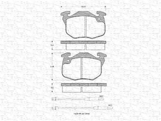 MAGNETI MARELLI 363702160295 Комплект гальмівних колодок, дискове гальмо