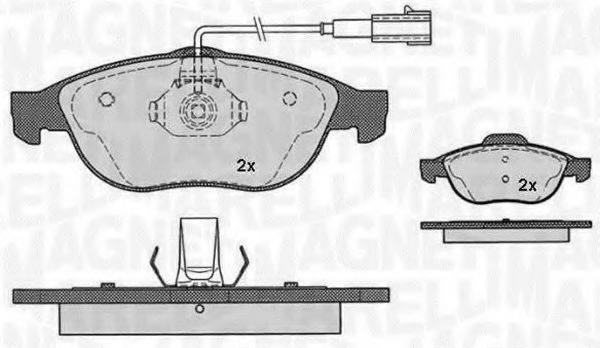 MAGNETI MARELLI 363916060112 Комплект гальмівних колодок, дискове гальмо