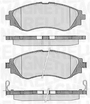 MAGNETI MARELLI 363916060206 Комплект гальмівних колодок, дискове гальмо