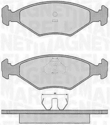 MAGNETI MARELLI 363916060229 Комплект гальмівних колодок, дискове гальмо